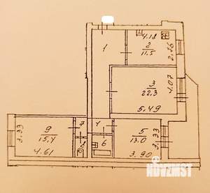 3-к квартира, вторичка, 87м2, 9/10 этаж