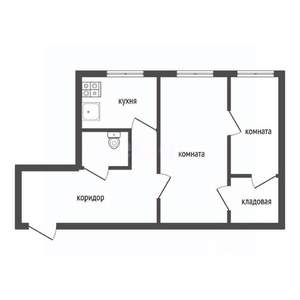 2-к квартира, вторичка, 44м2, 3/4 этаж