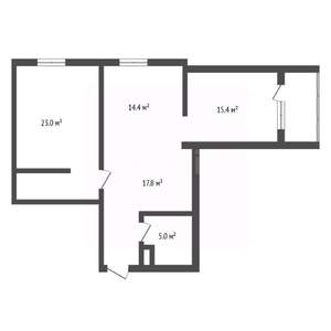 3-к квартира, вторичка, 81м2, 12/17 этаж