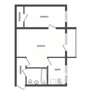 2-к квартира, вторичка, 46м2, 4/5 этаж