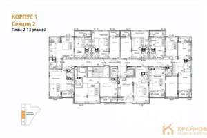 1-к квартира, строящийся дом, 53м2, 8/15 этаж