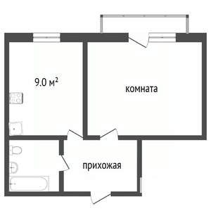 1-к квартира, вторичка, 40м2, 4/17 этаж