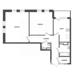 2-к квартира, вторичка, 72м2, 9/21 этаж