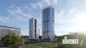 2-к квартира, строящийся дом, 74м2, 14/30 этаж