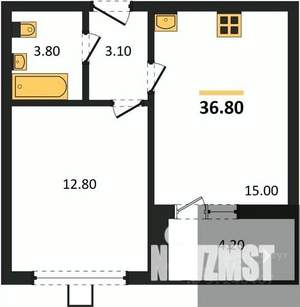 1-к квартира, вторичка, 37м2, 17/17 этаж