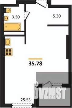 Студия квартира, вторичка, 36м2, 6/28 этаж