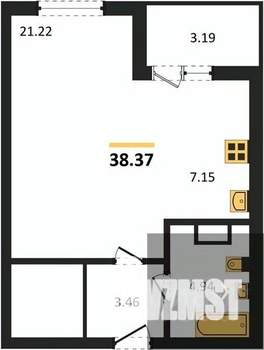 Студия квартира, вторичка, 39м2, 8/18 этаж