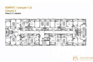 2-к квартира, вторичка, 58м2, 2/11 этаж