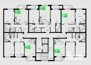 3-к квартира, строящийся дом, 76м2, 8/9 этаж