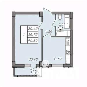 1-к квартира, вторичка, 39м2, 13/13 этаж