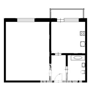 1-к квартира, вторичка, 27м2, 1/9 этаж