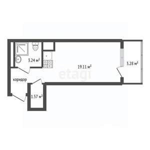 Студия квартира, вторичка, 24м2, 11/18 этаж