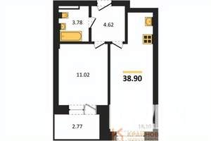 1-к квартира, вторичка, 39м2, 12/28 этаж