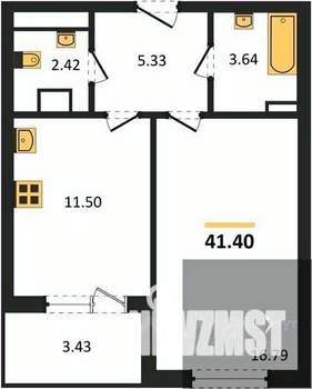 1-к квартира, вторичка, 41м2, 6/18 этаж