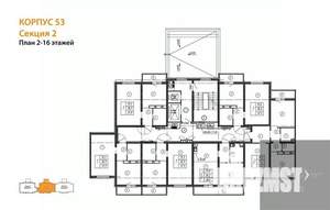 2-к квартира, вторичка, 56м2, 9/17 этаж