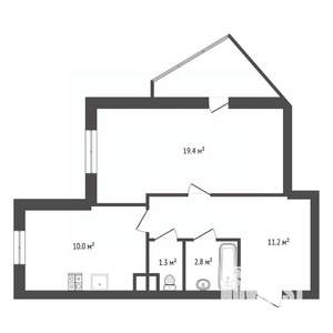 1-к квартира, вторичка, 45м2, 9/17 этаж