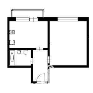 1-к квартира, вторичка, 32м2, 1/9 этаж