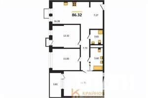 3-к квартира, вторичка, 86м2, 5/21 этаж