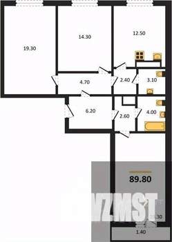 3-к квартира, вторичка, 90м2, 16/17 этаж