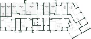 2-к квартира, строящийся дом, 56м2, 1/13 этаж