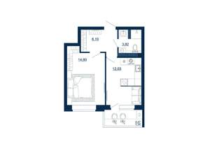 1-к квартира, вторичка, 38м2, 15/17 этаж