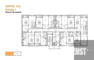 1-к квартира, вторичка, 43м2, 17/21 этаж