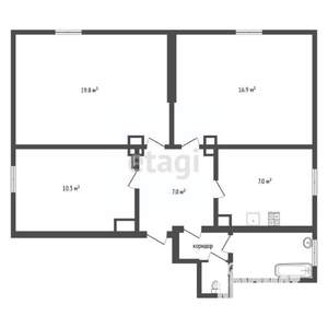 3-к квартира, вторичка, 67м2, 2/3 этаж