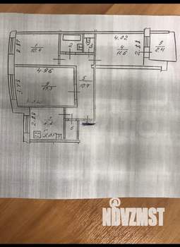 3-к квартира, вторичка, 66м2, 3/9 этаж