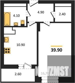 1-к квартира, вторичка, 40м2, 13/25 этаж