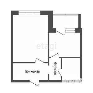 1-к квартира, вторичка, 32м2, 1/10 этаж