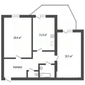 2-к квартира, вторичка, 73м2, 7/15 этаж