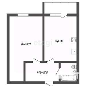 1-к квартира, вторичка, 38м2, 6/17 этаж