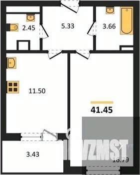 1-к квартира, вторичка, 41м2, 4/18 этаж