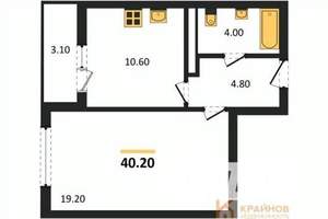 1-к квартира, вторичка, 40м2, 15/25 этаж