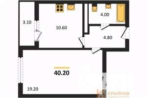 1-к квартира, вторичка, 40м2, 13/25 этаж