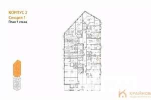 1-к квартира, вторичка, 50м2, 1/21 этаж
