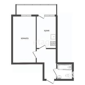 1-к квартира, вторичка, 36м2, 17/19 этаж