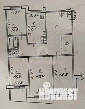 4-к квартира, вторичка, 103м2, 2/9 этаж