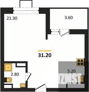 Студия квартира, вторичка, 31м2, 9/14 этаж