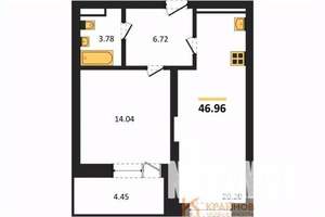 1-к квартира, вторичка, 47м2, 4/28 этаж