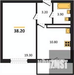 1-к квартира, вторичка, 38м2, 8/17 этаж