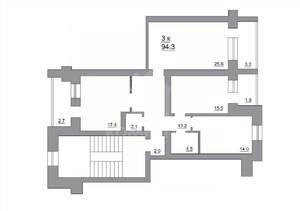 3-к квартира, вторичка, 94м2, 3/5 этаж