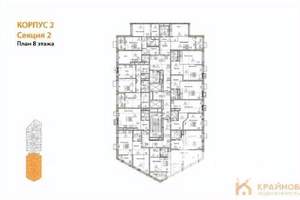1-к квартира, вторичка, 53м2, 8/21 этаж