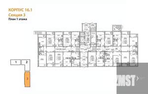 1-к квартира, вторичка, 39м2, 1/17 этаж