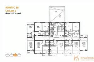 2-к квартира, вторичка, 65м2, 6/17 этаж