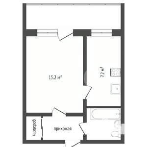 1-к квартира, вторичка, 32м2, 8/12 этаж