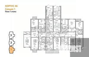 3-к квартира, вторичка, 76м2, 1/17 этаж