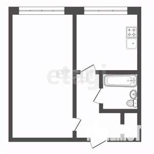 1-к квартира, вторичка, 30м2, 1/5 этаж