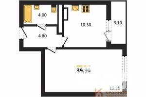 1-к квартира, вторичка, 40м2, 25/25 этаж