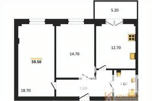 2-к квартира, вторичка, 60м2, 8/15 этаж